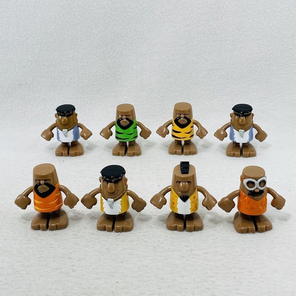 Little Tikes Caveman Figure Toy Doll Lot 8 Builder Cave Man Orange Green Blue